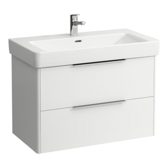 Spintelė praustuvui Laufen BASE 809x438x515 mm, su dviem stalčiais, praustuvui 813965, spalva- balta blizgi 